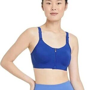 All In Motion High Support Zip Front Mesh Cross Back Wirefree Sports Bra 38D